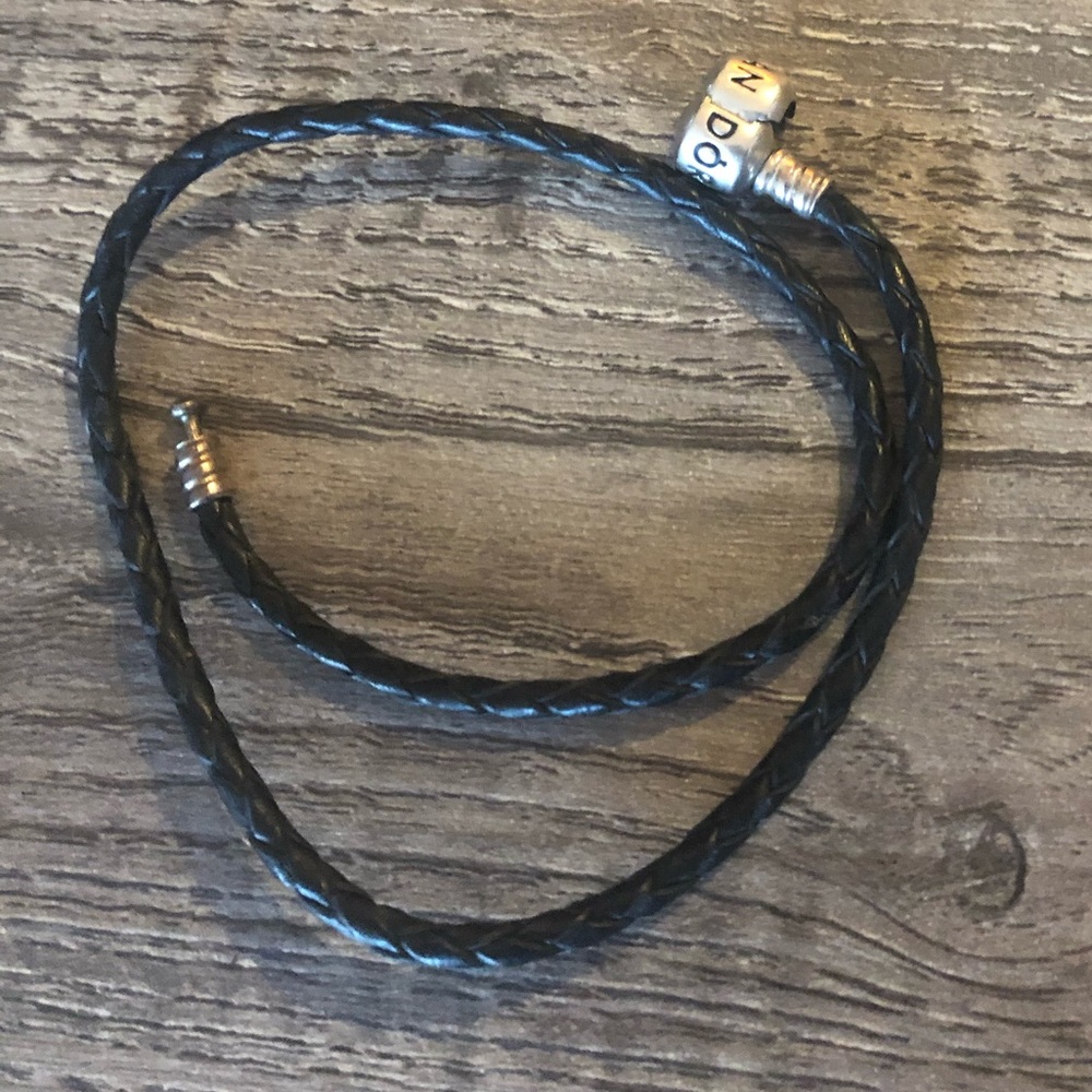Pandora Double Wrapped Black Leather Bracelet